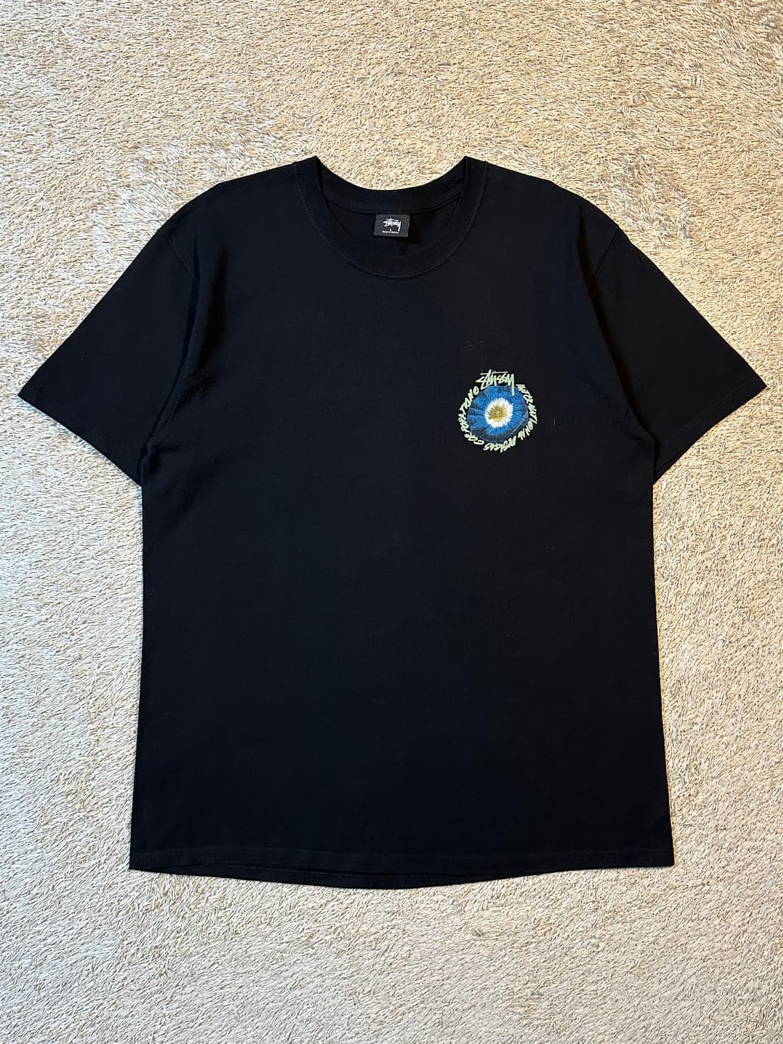 스투시 STUSSY 코스모스 반팔 티셔츠 블랙 상품이미지3