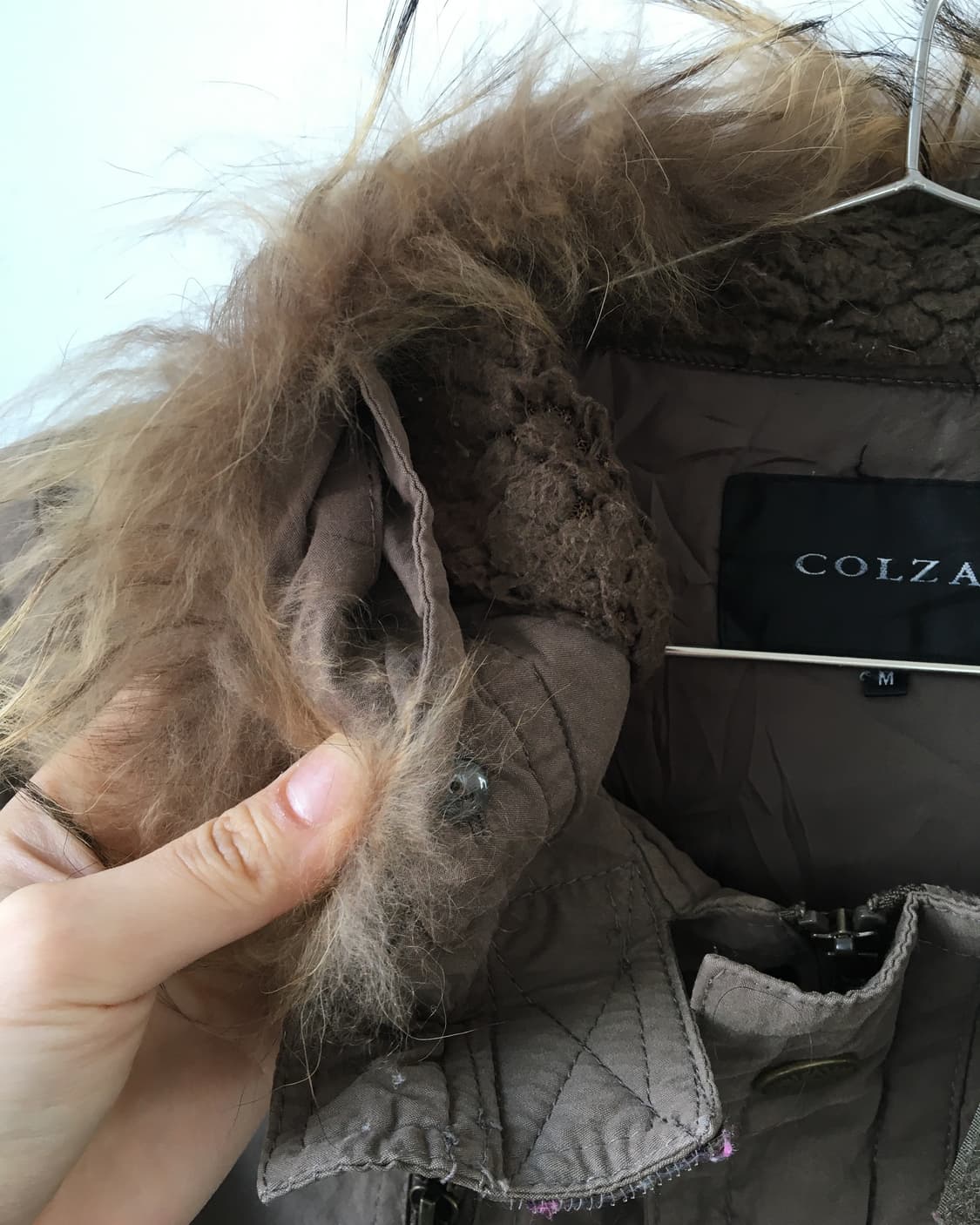 Fake fur hood filed jacket 상품이미지5