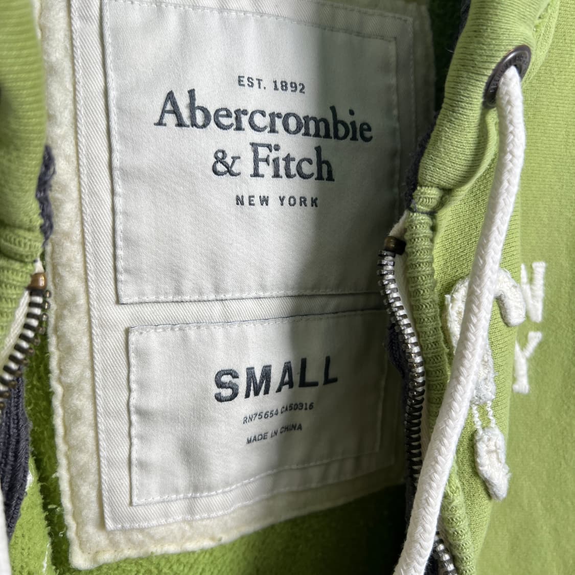 아베크롬비 올리브 그린 후드집업 S 상품이미지3