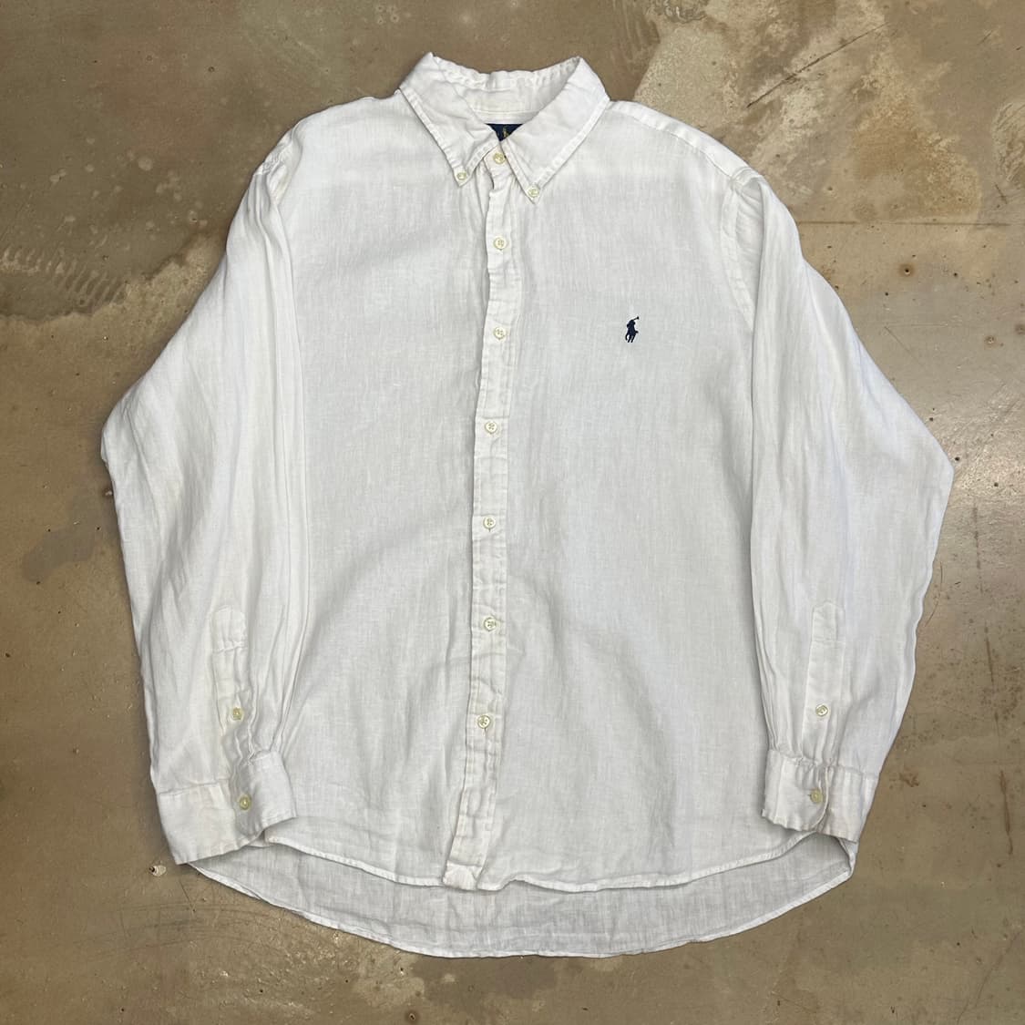 XL 폴로랄프로렌 클래식핏 화이트 린넨 셔츠 상품이미지2
