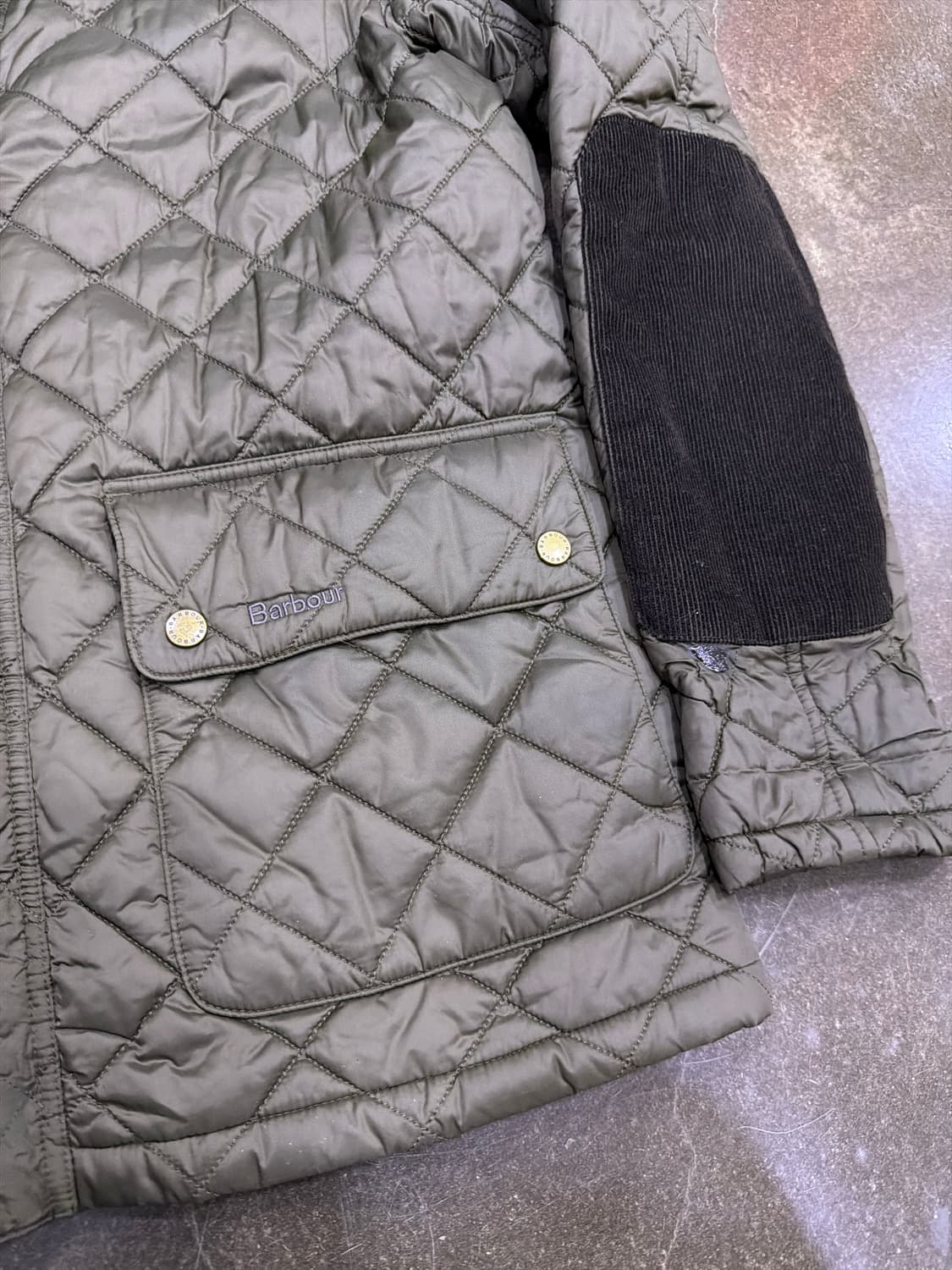 바버 디글 퀼팅 자켓 올리브 그린 M 상품이미지4