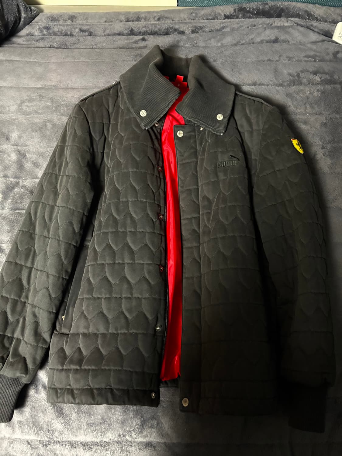 페라리 Ferrari 푸마 puma 빅 카라 퀼팅 자켓 M 상품이미지2