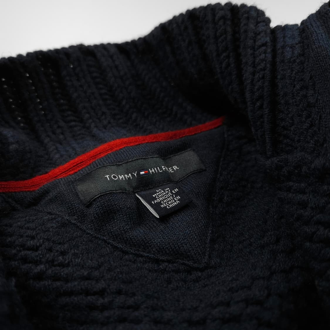 타미힐피거 플래그 로고 디테일 코위찬 니트 자켓  (L)  상품이미지5