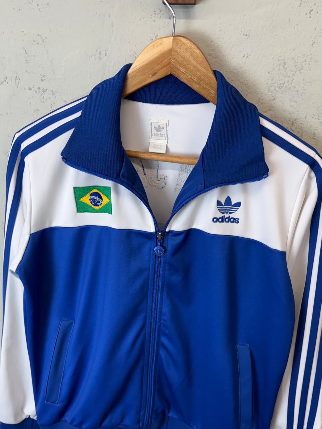 아디다스 빈티지 브라질 트랙탑 화이트 져지 상품이미지5