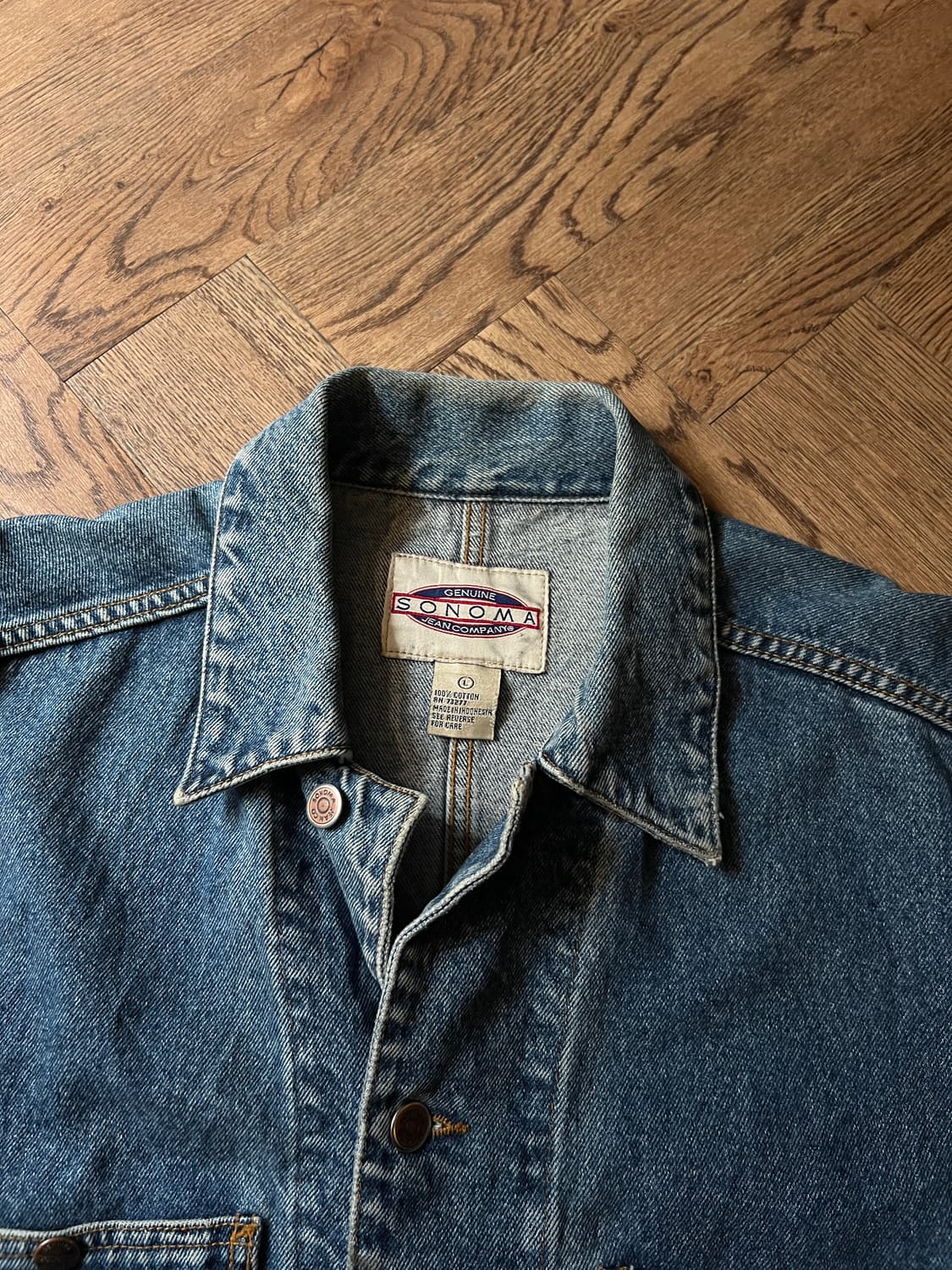 [L]90's USA 빈티지 워싱 데님 초어 자켓 상품이미지2