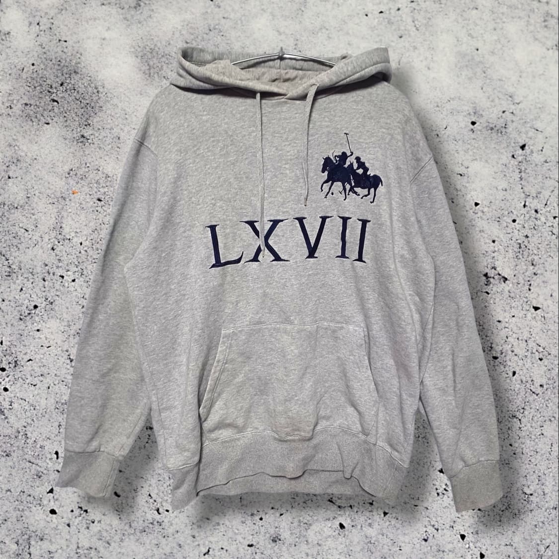 90s 폴로 랄프로렌 헤리티지 그레이 후드티 상품이미지1