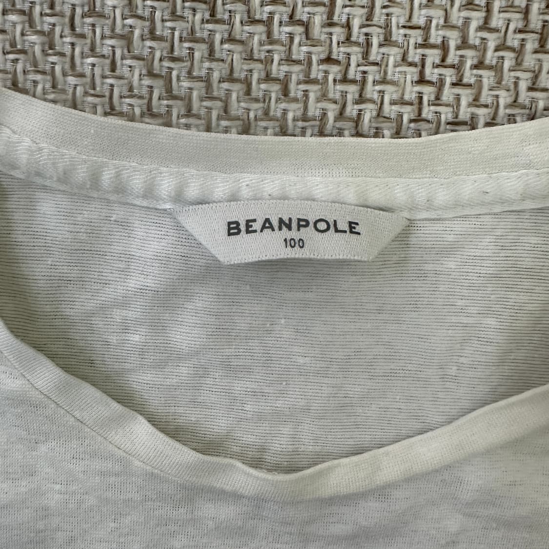 100 빈폴 단가라 남성 반팔티 0326D 상품이미지2