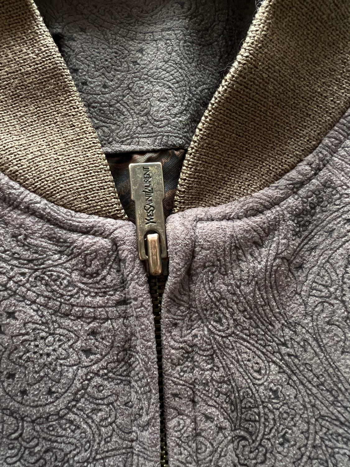 YSL 입생로랑 브라운 페이즐리 봄버 자켓 상품이미지3