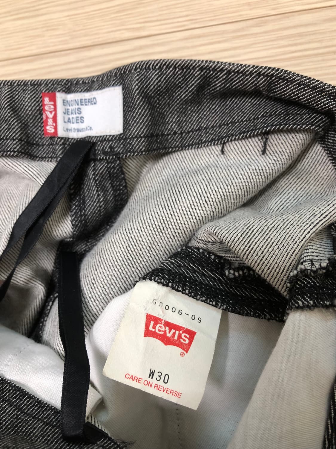 W30 리바이스 엔지니어드 치마 흑청 롱스커트 상품이미지7