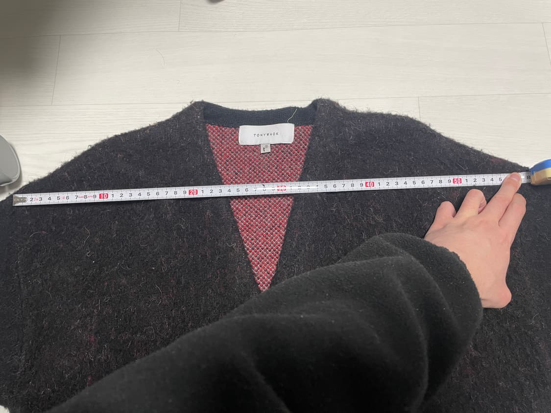 (95,M) 토니웩 아가일 모헤어 가디건 상품이미지3