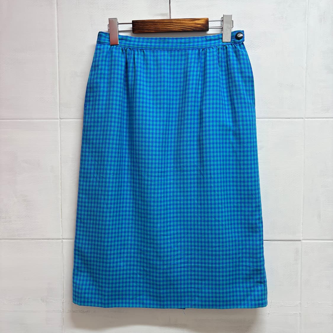 80's PENDLETON 펜들턴 비비드 체크 미디 스커트  상품이미지1
