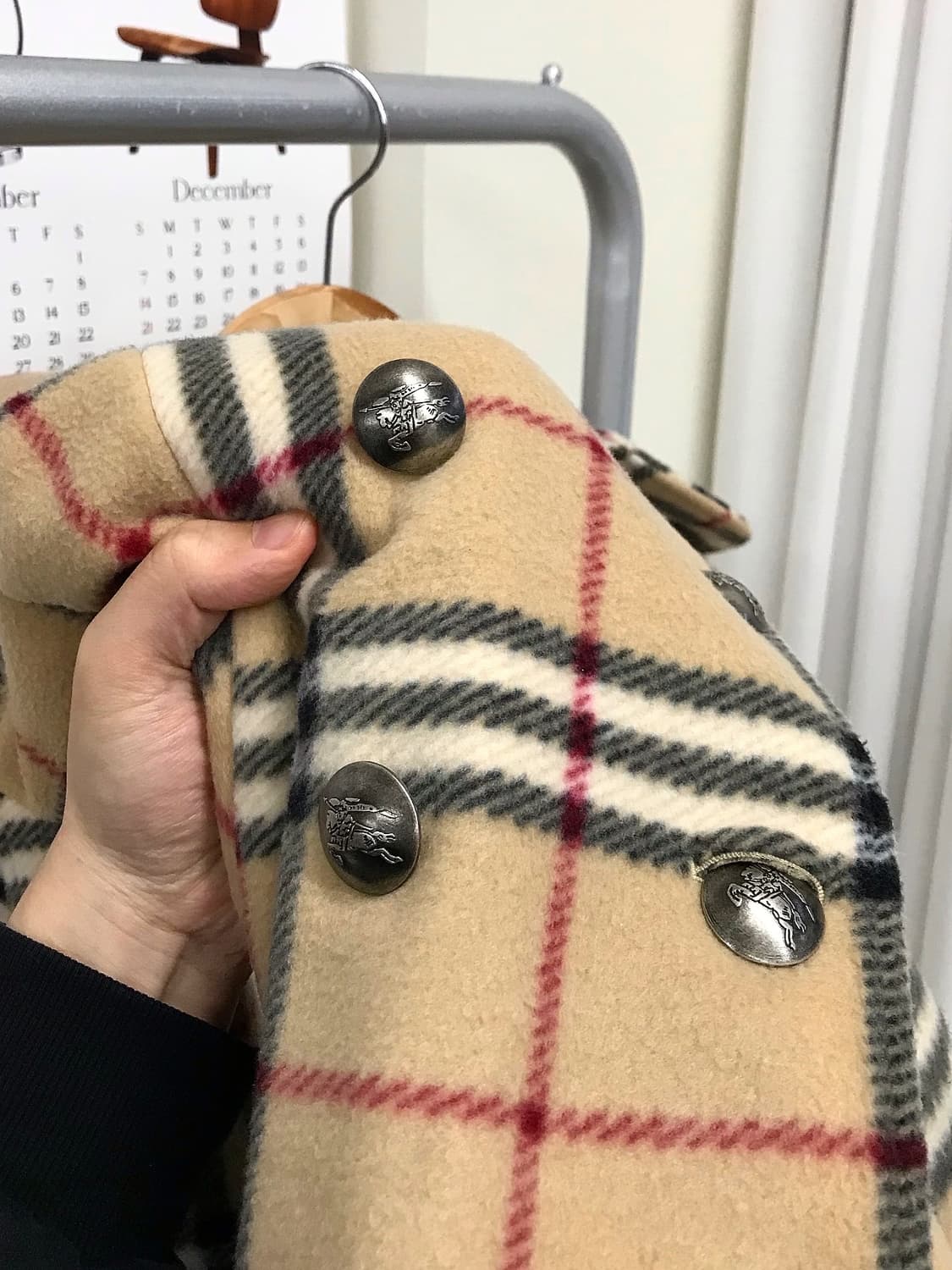 버버리 노바체크 벨티드 더블 숏코트 상품이미지3