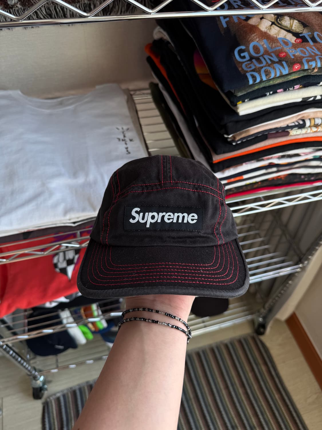 슈프림 콘트라스트 스티치 캠프캡 상품이미지1