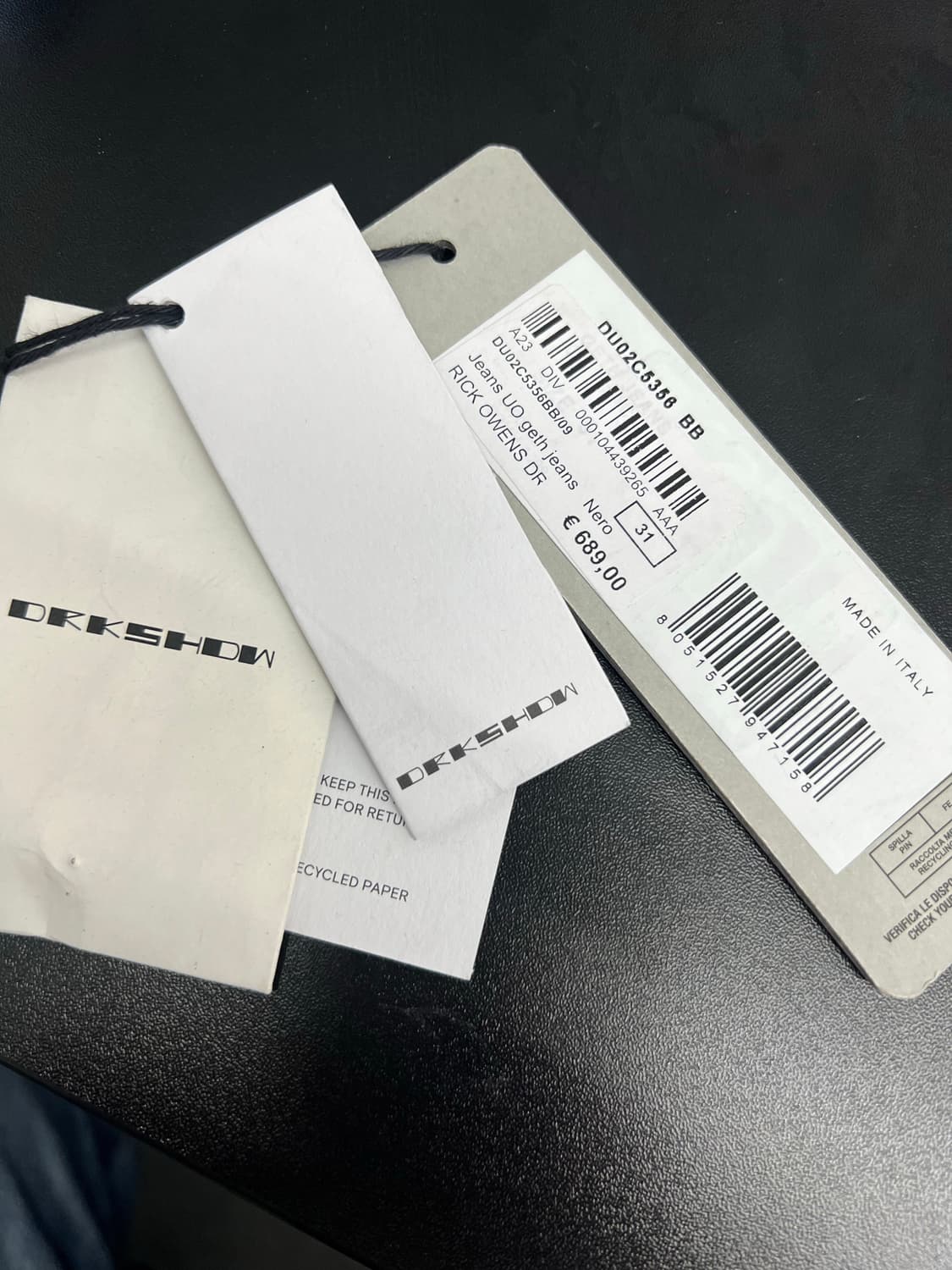 Rick Owens 릭오웬스 다크쉐도우 Geth Jeans 상품이미지7