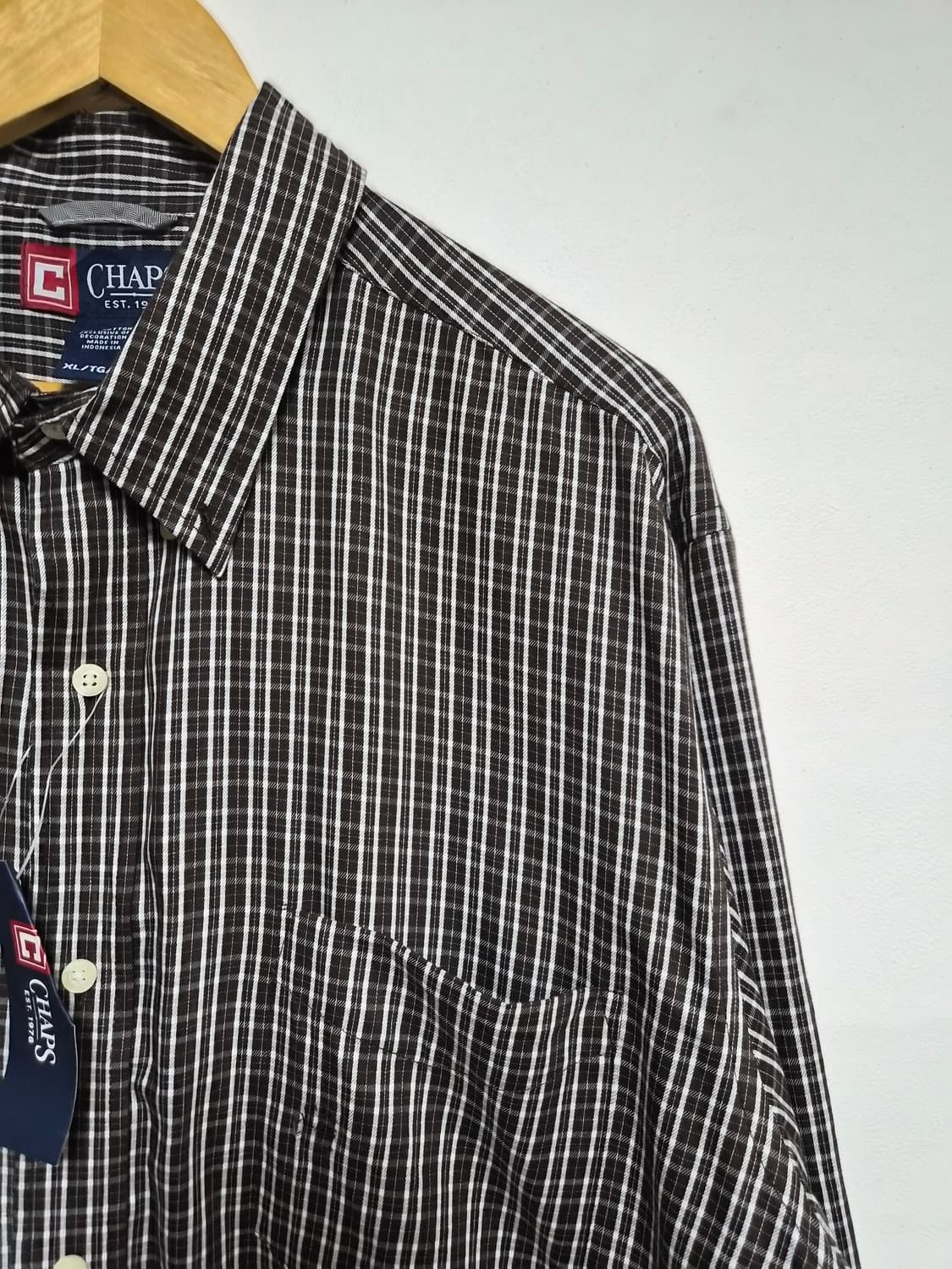 챕스 새상품 체크 코튼 셔츠 XL사이즈 - S287 상품이미지3