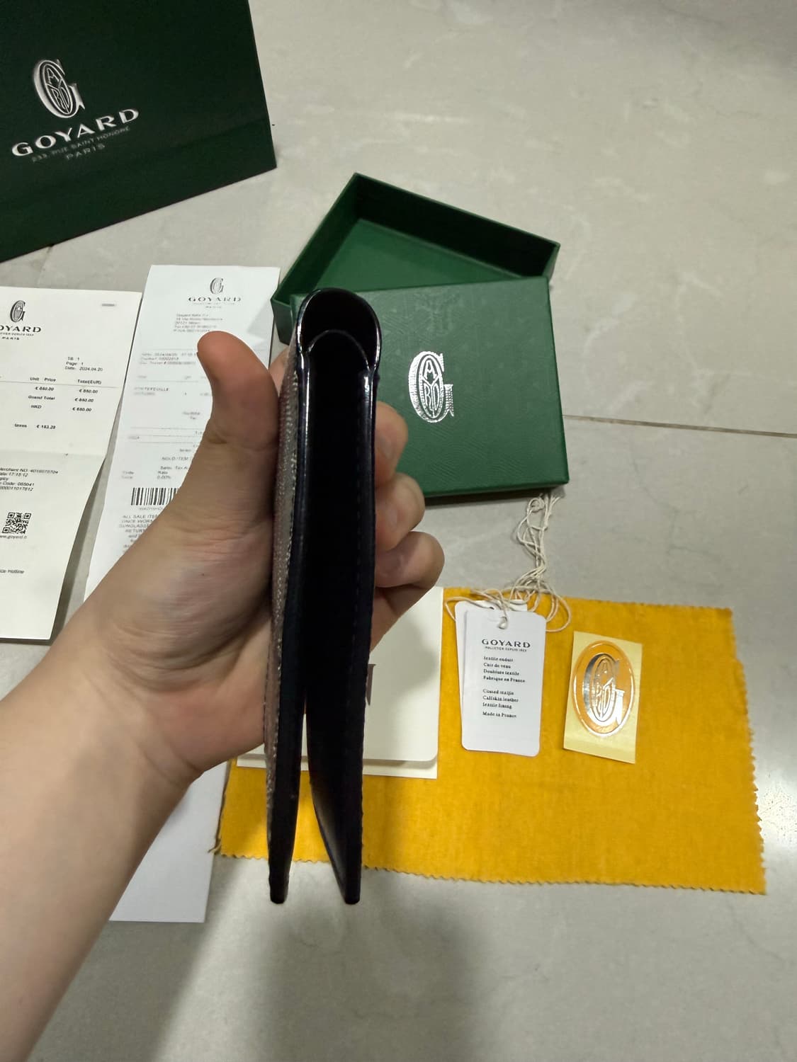 [당일출고,풀박스] 고야드 빅투아르 블랙 반지갑 상품이미지6