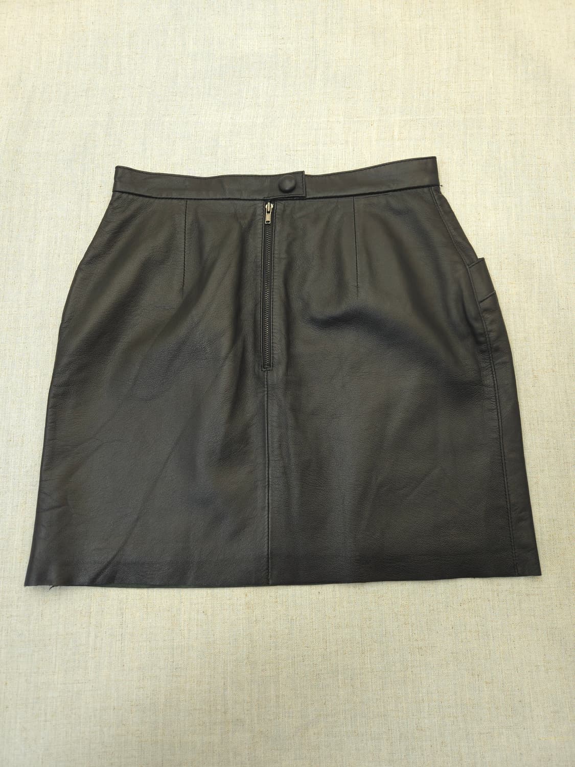 알렉산더 맥퀸 블랙 레더 미니 스커트 상품이미지1