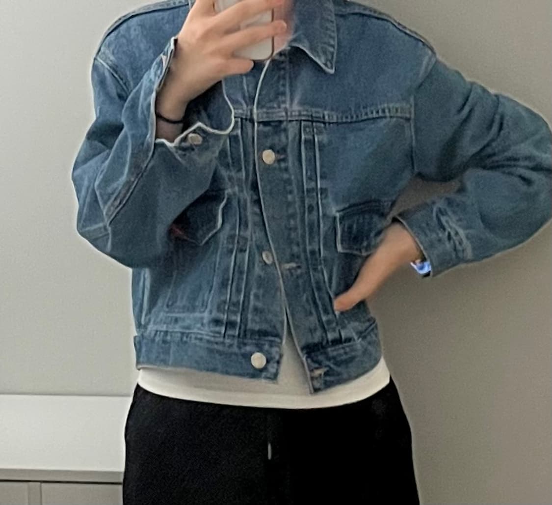 커버낫 크롭 청자켓 상품이미지1