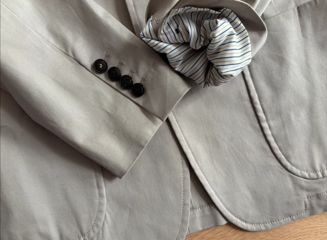 Hazzys 헤지스 베이지 면 블레이저 자켓 100 상품이미지4