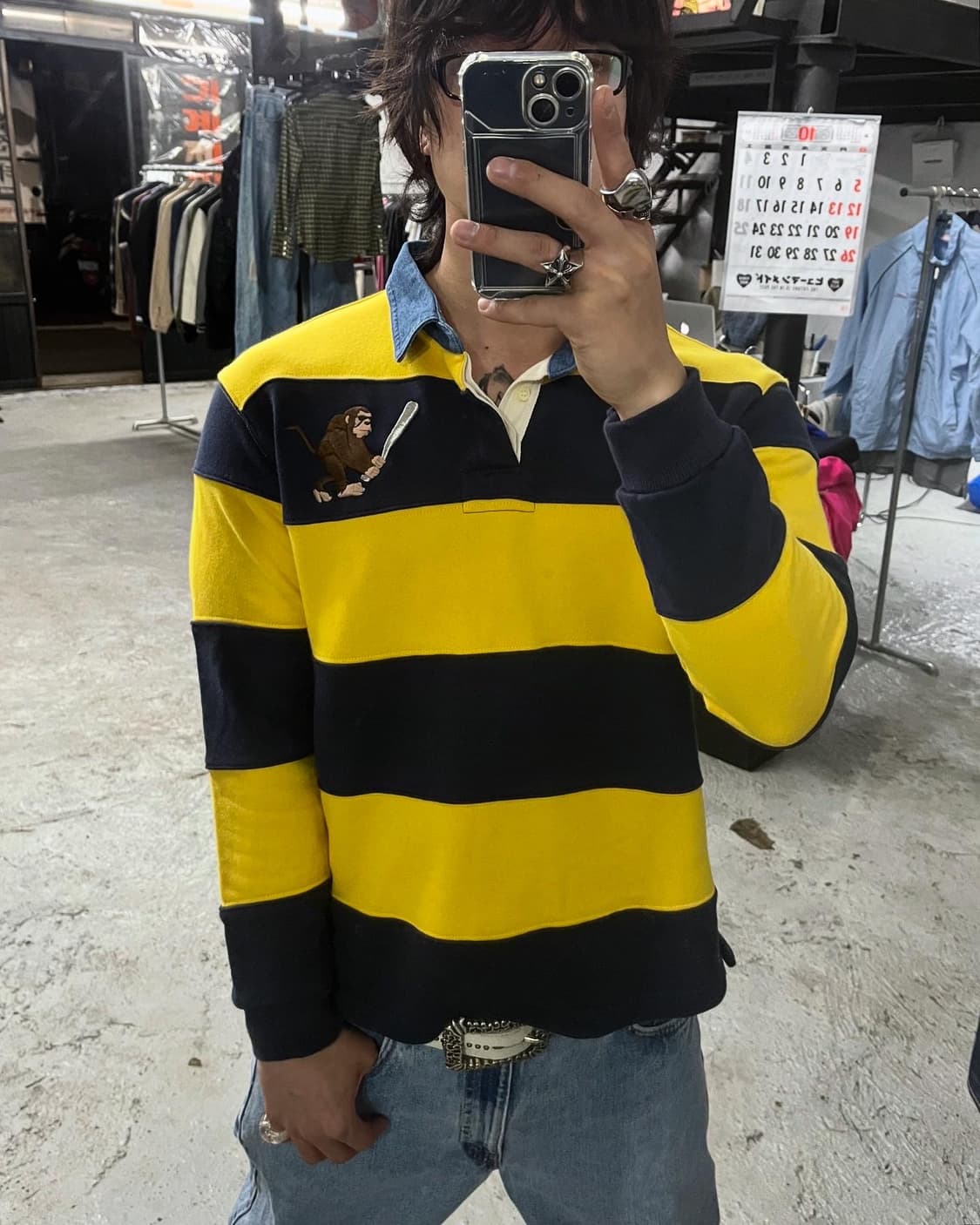 Santastic! saru border pk tee 상품이미지2