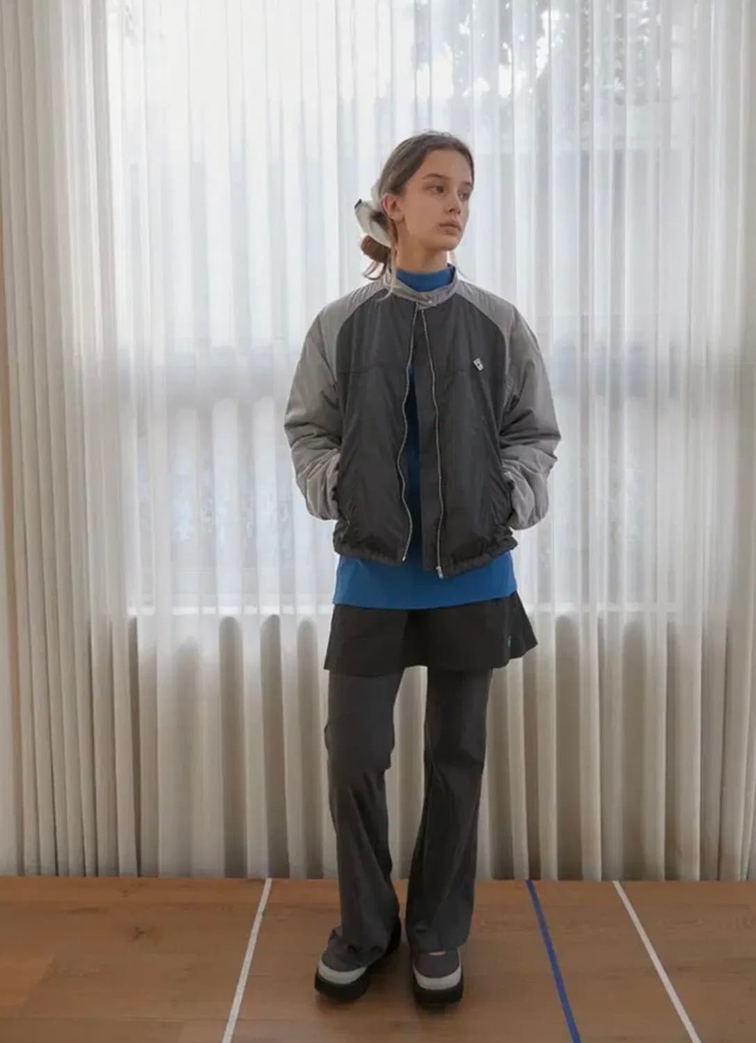 노컨텐츠 Raglan Windbreaker Jumper_Charcoal 상품이미지1