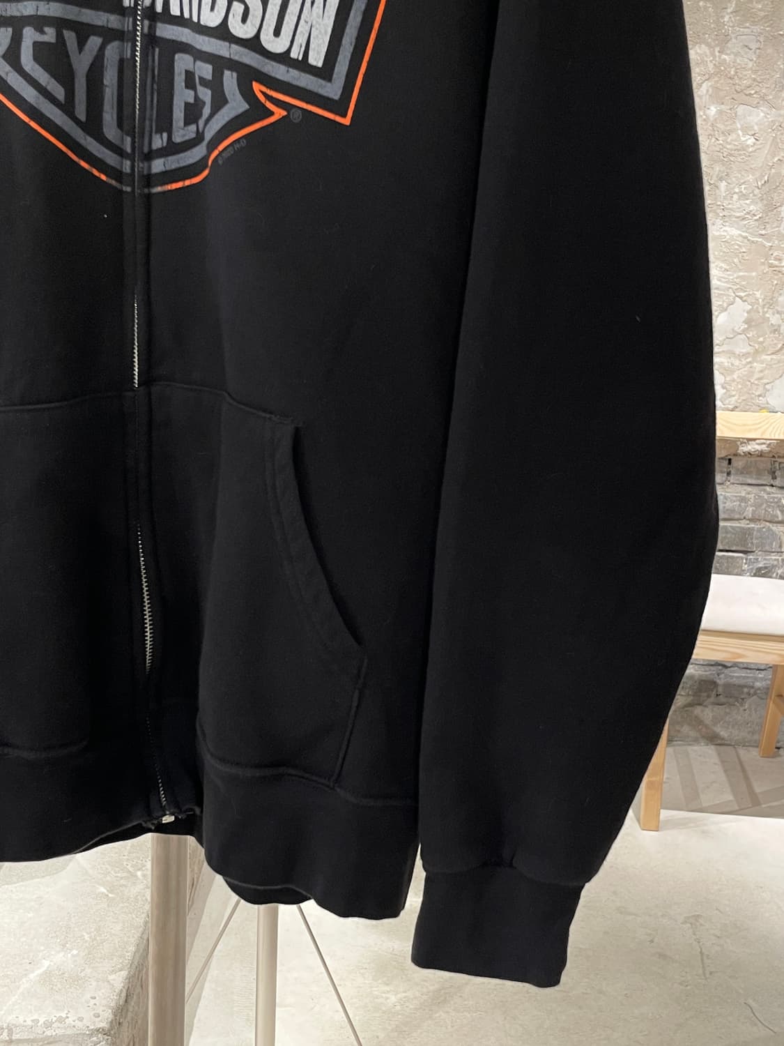 할리 데이비슨 코리아 블랙 드래곤 & 타이거 후디 집업 상품이미지5