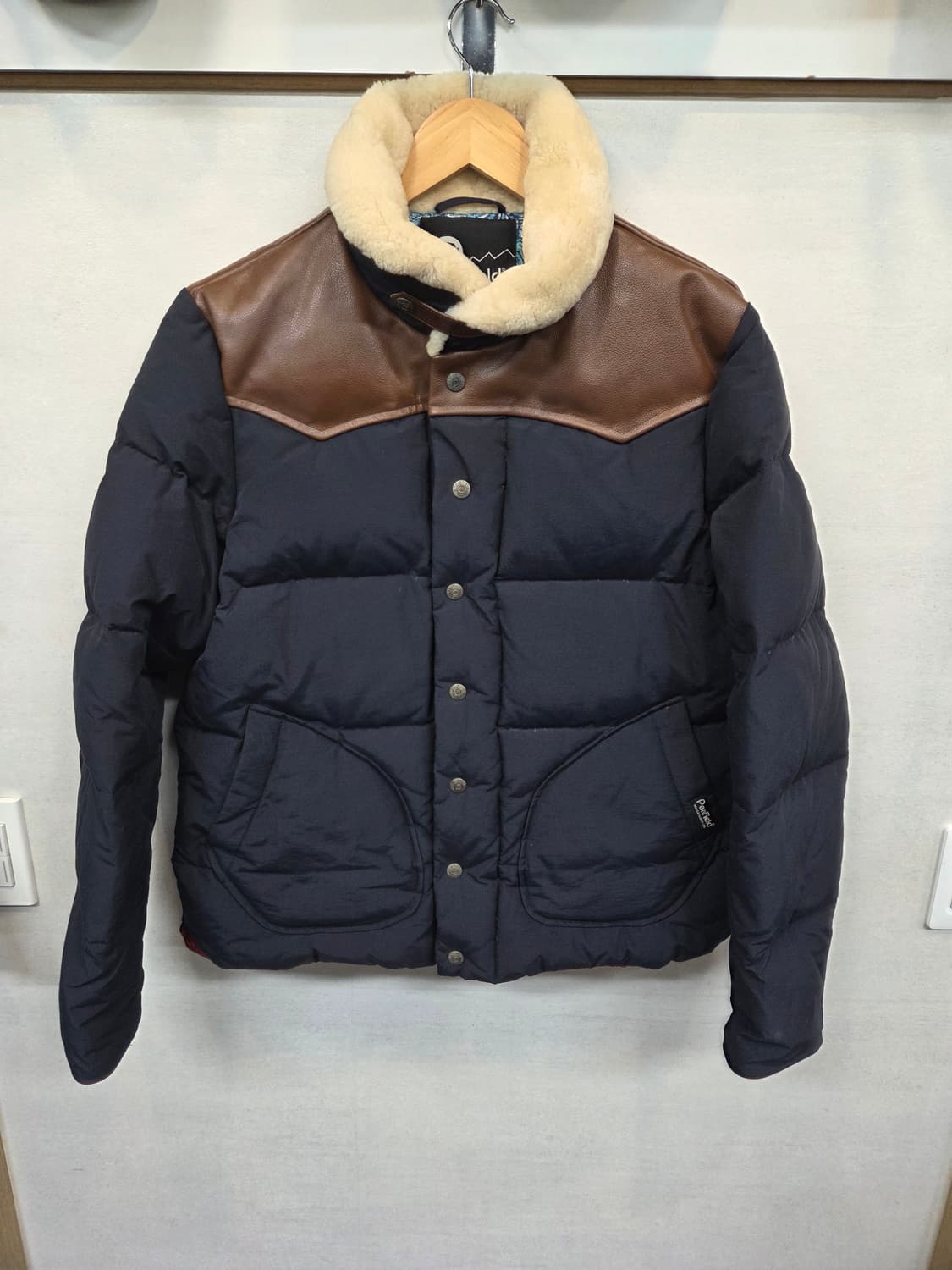 펜필드 락울 양털 소가죽 덕다운 패딩 L 상품이미지1