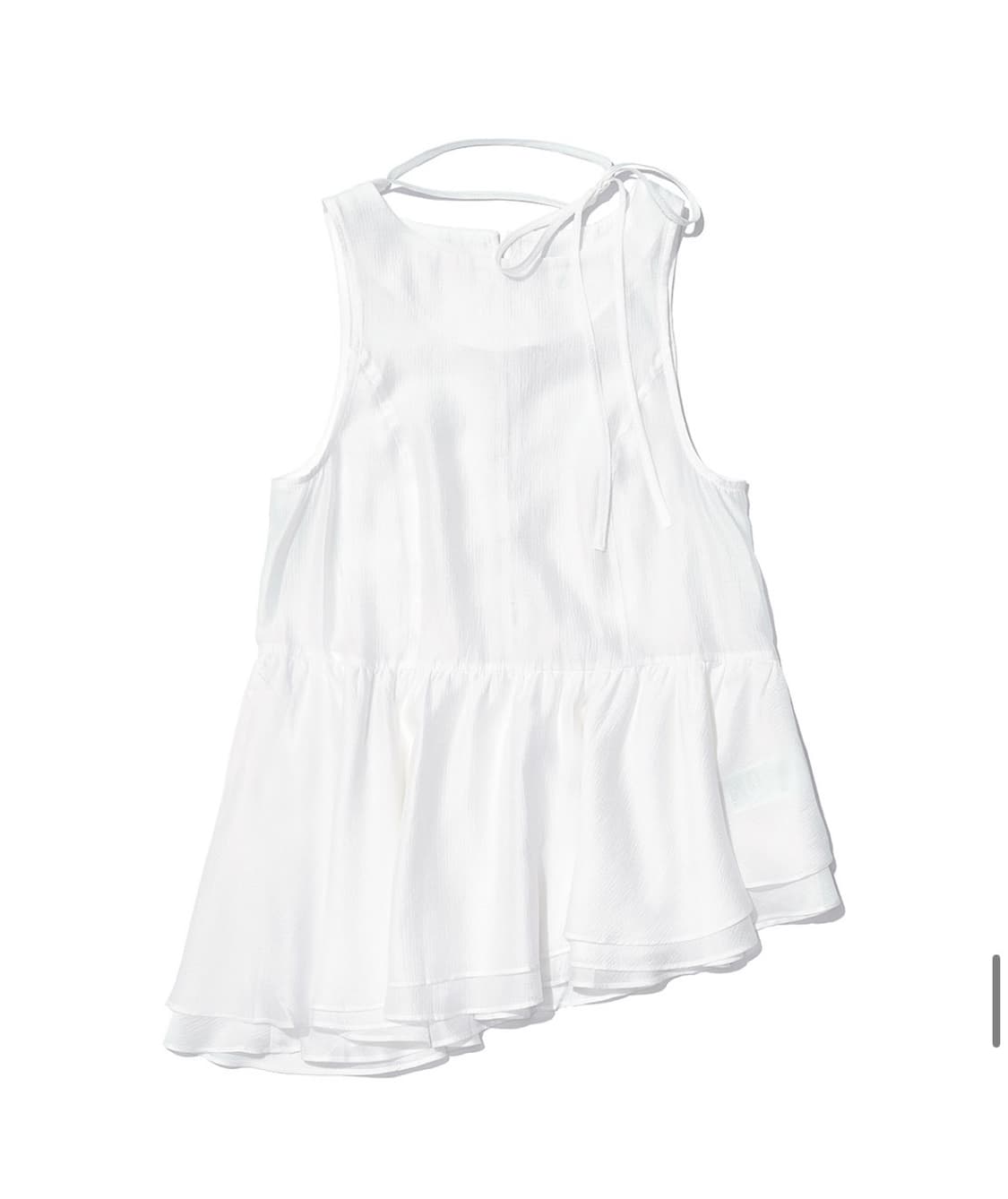 파르티멘토 우먼 블라우스 tieneck frill blouse 화이트 상품이미지2