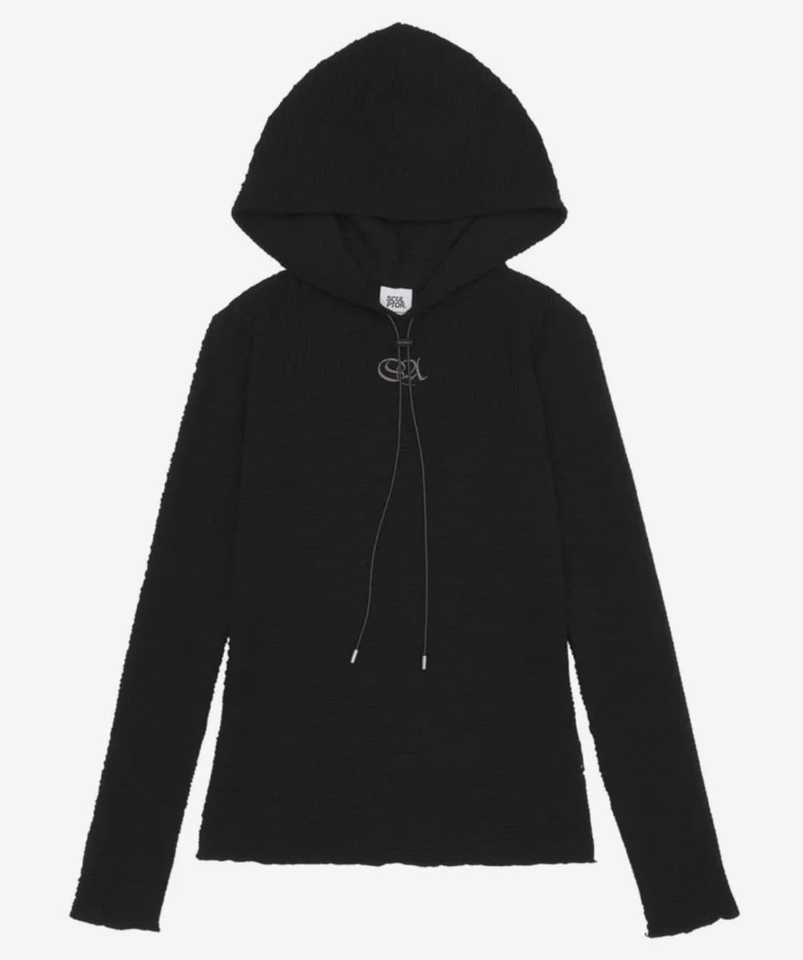 Sculptor E-string Crinkle Hoodie Black 상품이미지3