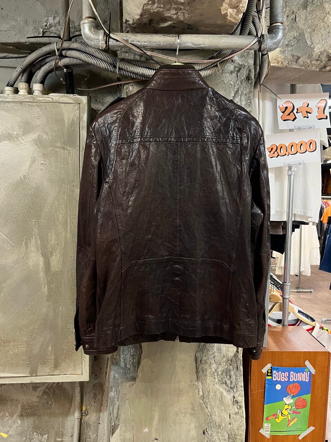 지오지아 라이더 양가죽 레더 자켓 브라운 100 #csz3953  상품이미지2