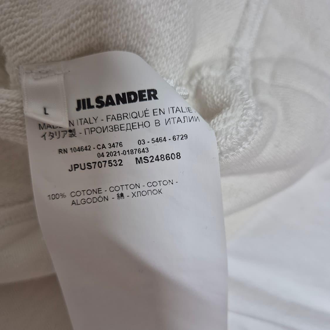 질샌더 맨투맨 L라지 사이즈 판매 우영미 송지오옴므 타임 솔리드옴므  상품이미지3