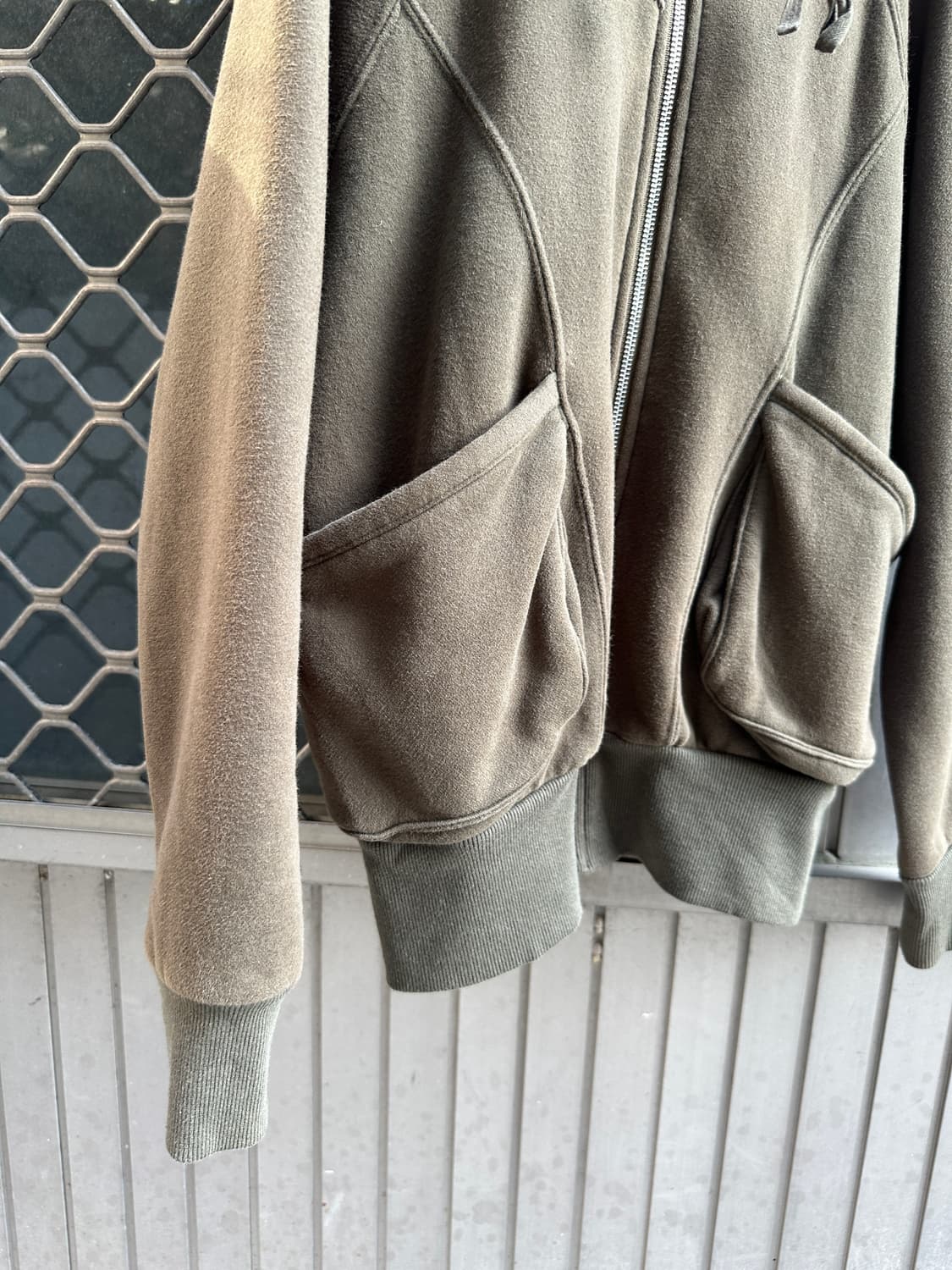 VINTAGE high neck back printing hood zip 상품이미지7