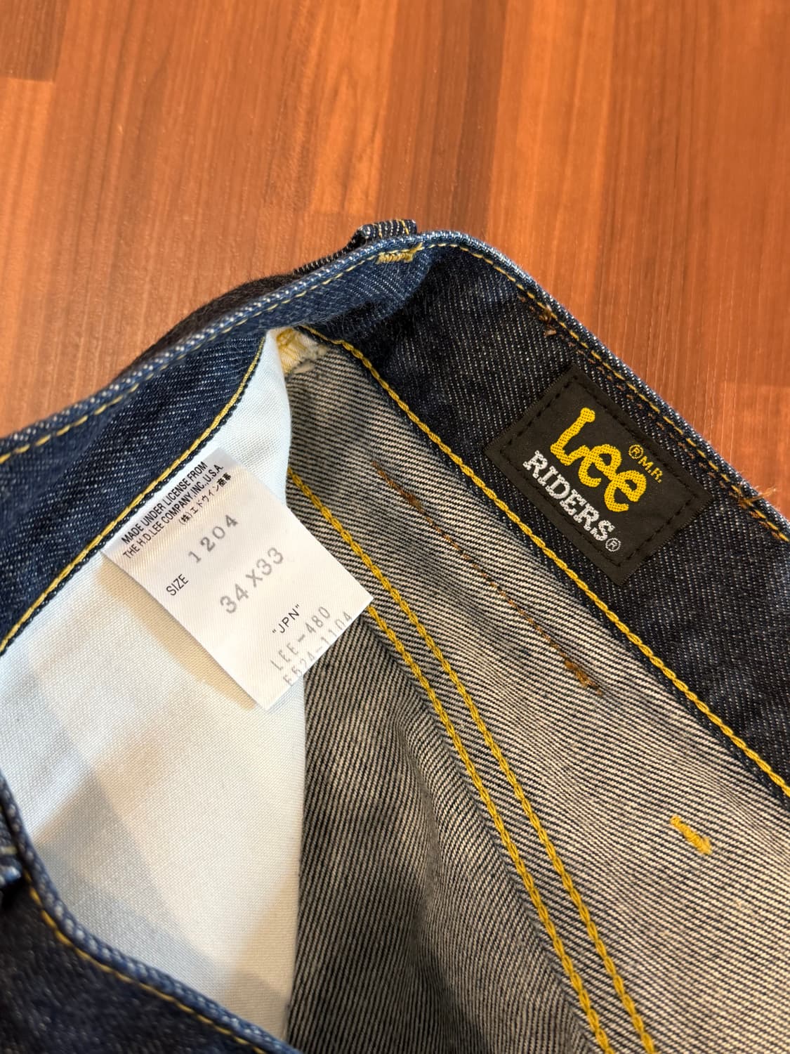 Lee 리 인디고 데님 팬츠 (33inch) (made in Japan) 상품이미지10
