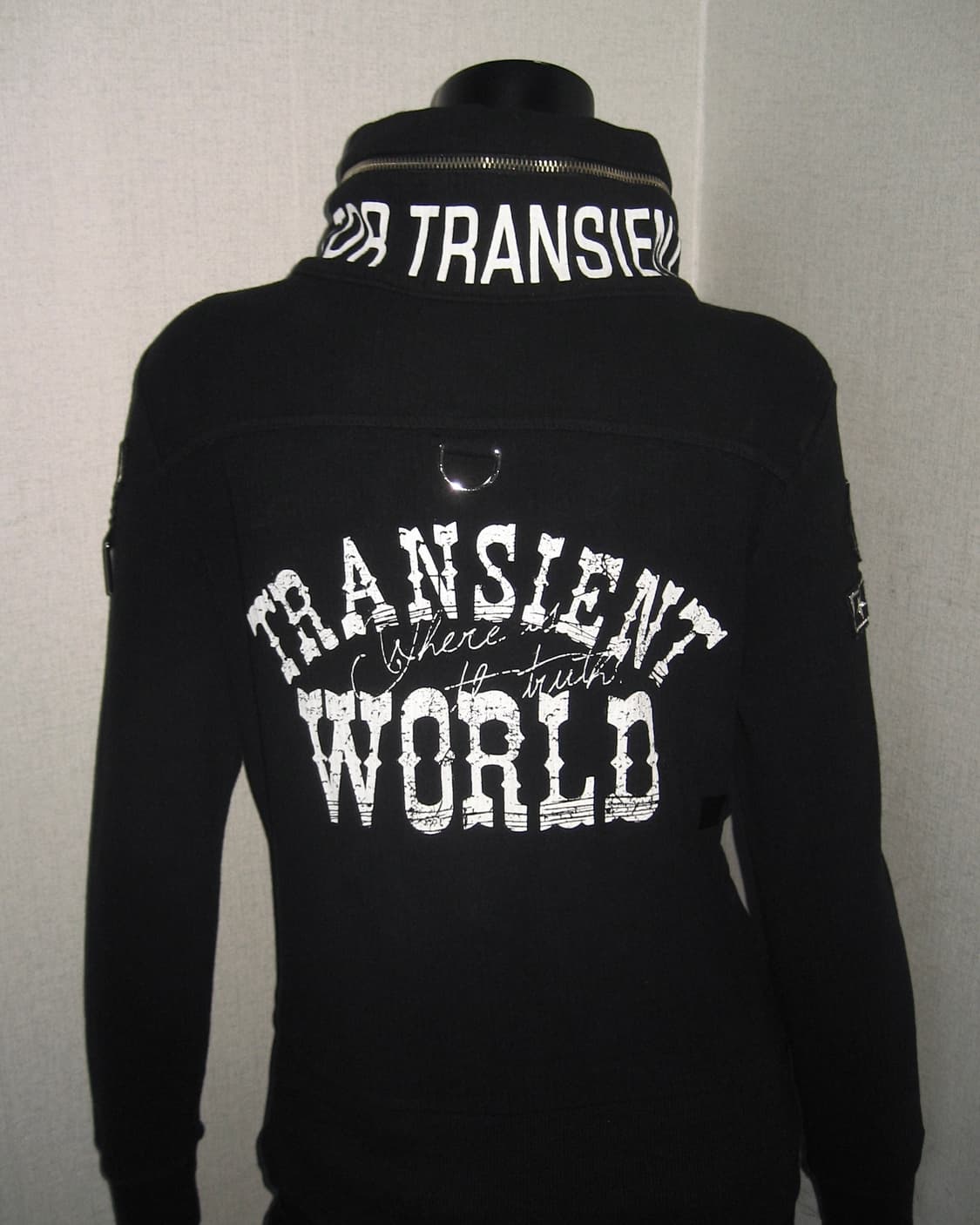 하이넥 펑크 레터링 집업 상품이미지4