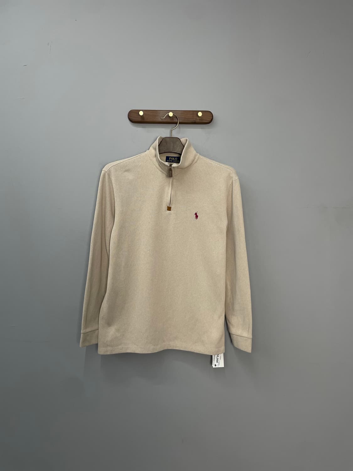폴로 랄프로렌 베이지 코튼 하프 집업 스웨터 H1362 상품이미지2
