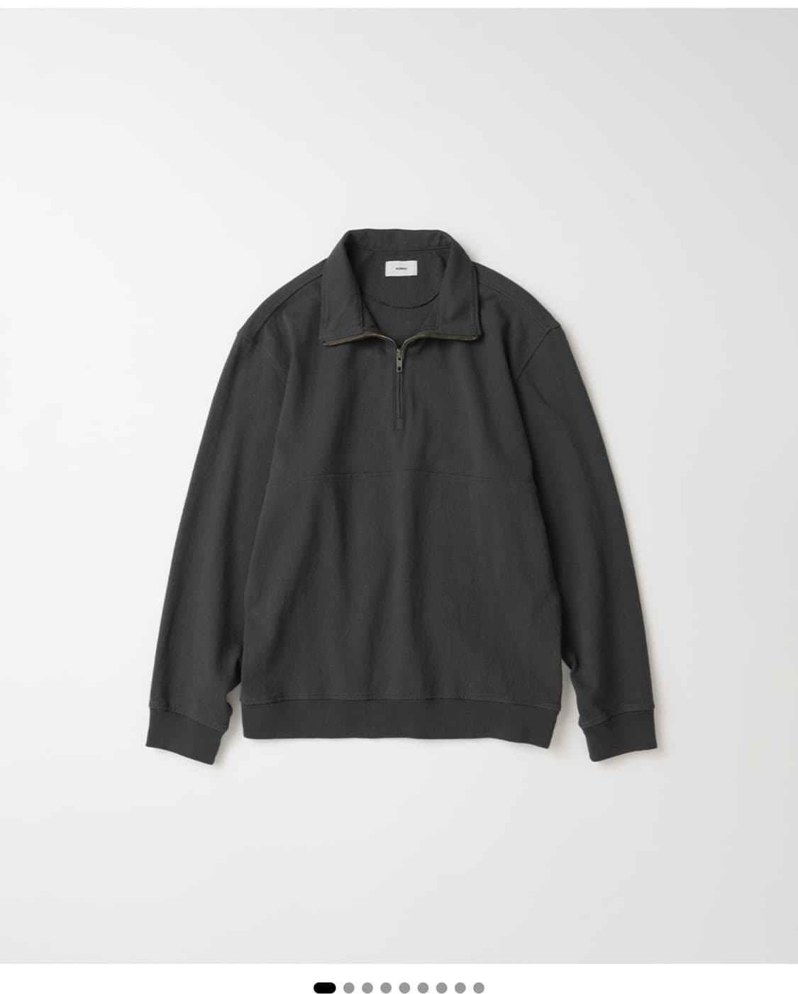 132 Half Zip Light Sweatshirt - Charcoal 상품이미지1