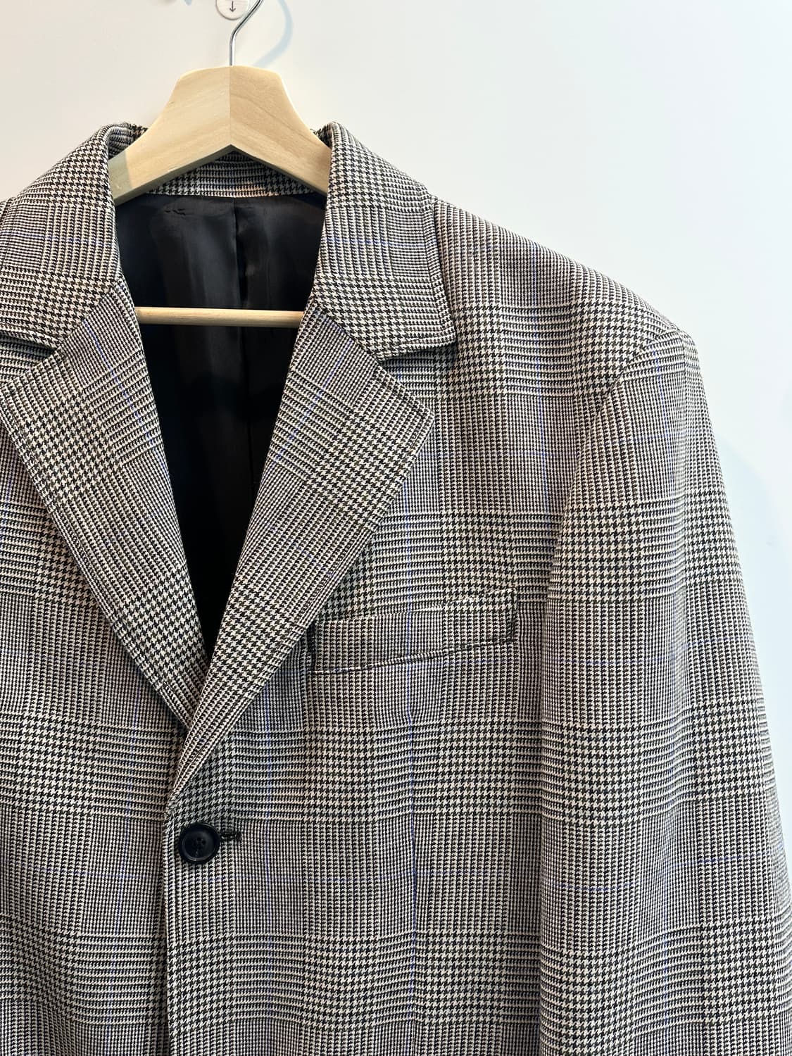 쿠어 글렌 체크 울 오버사이즈 블레이저 (M, 새상품) 상품이미지2