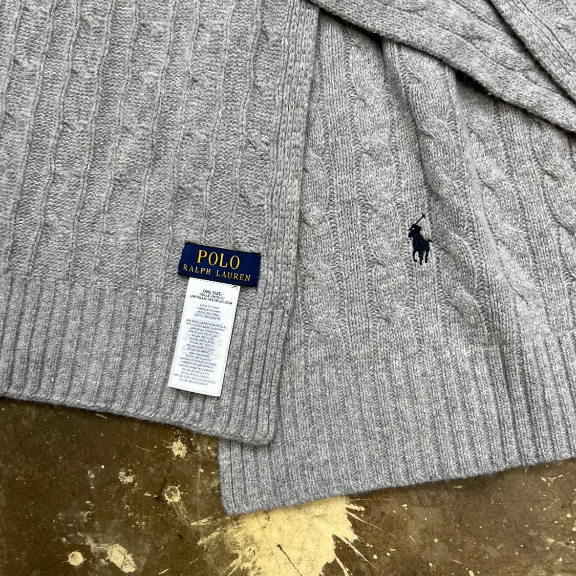 폴로 랄프로렌 케이블 울 니트 목도리 머플러 남여공용 상품이미지3