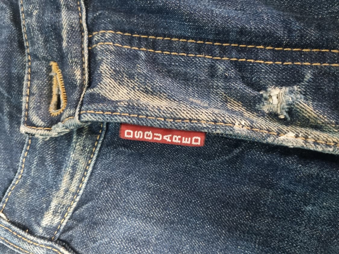 디스퀘어드2 워시드 덧뎀 청바지 (30-32인치) 상품이미지4