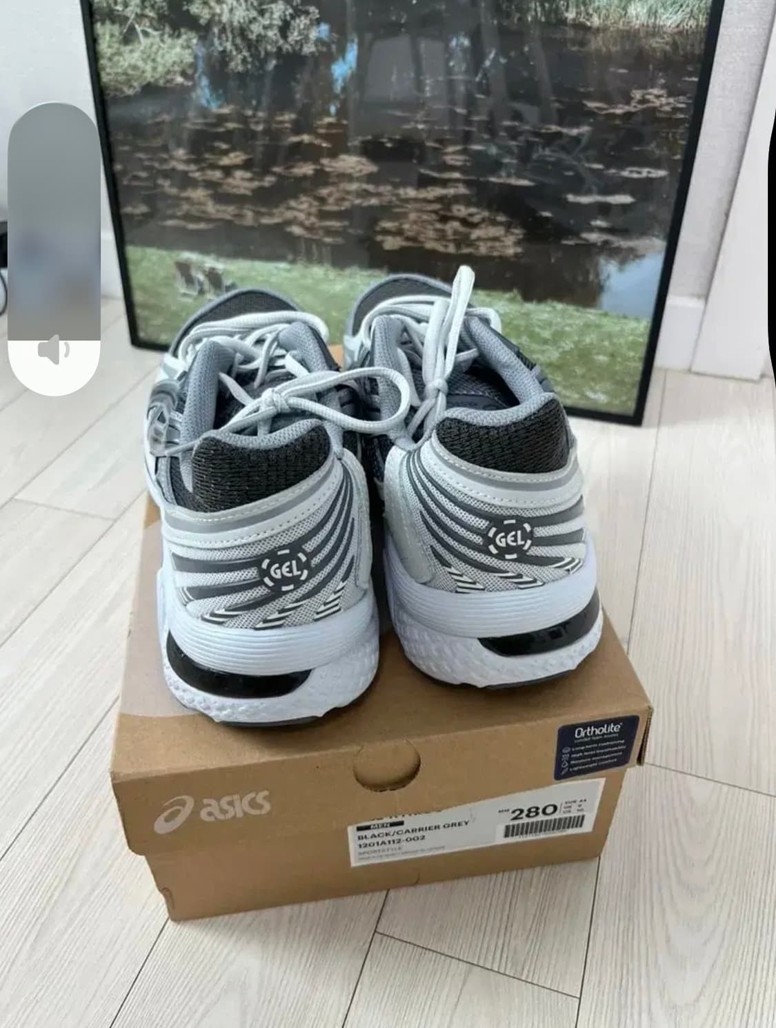 아식스 젤키리오스 블랙캐리어그레이 280 상품이미지3