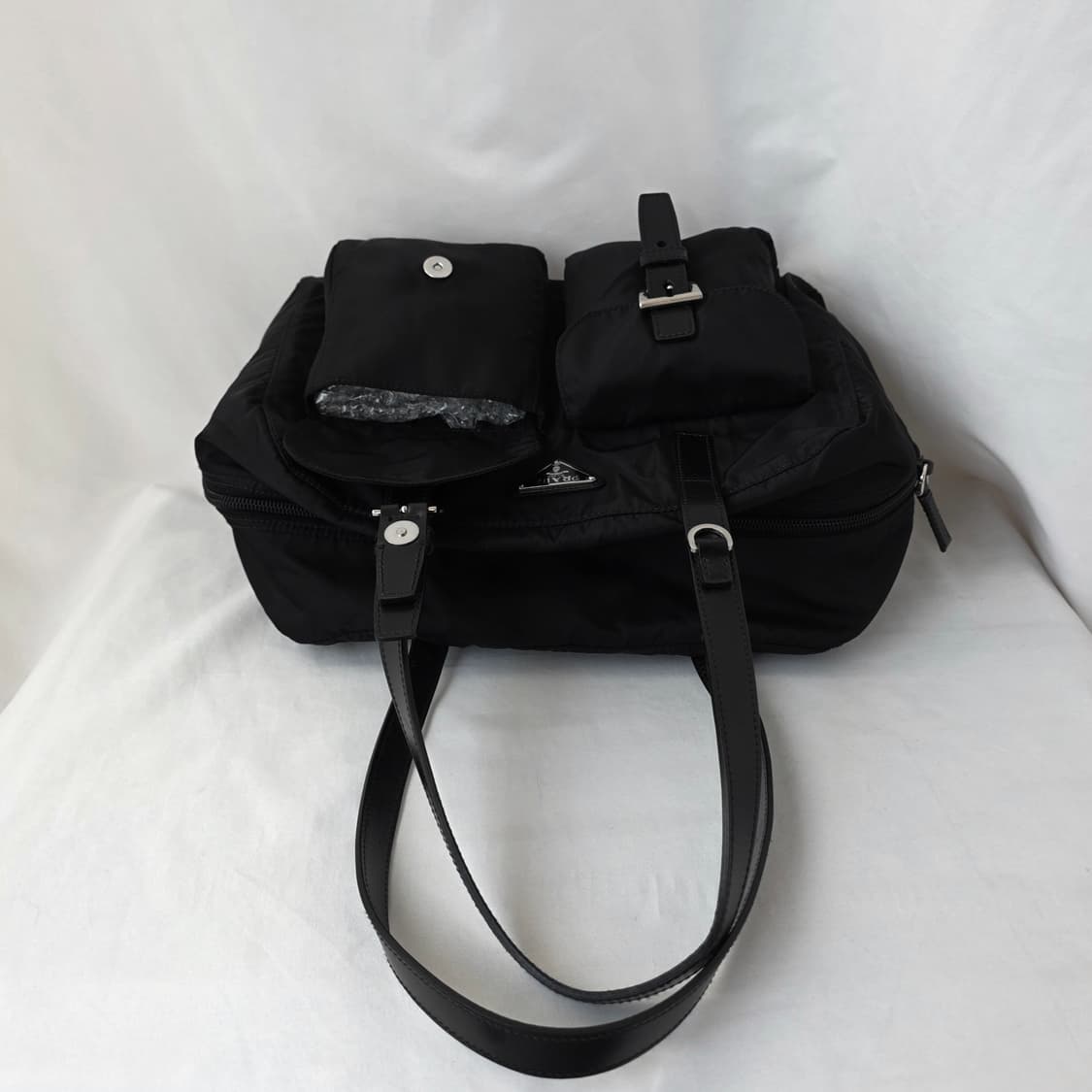 [정품 PRADA] 프라다 투포켓 나일론 숄더백 볼링백 상품이미지6