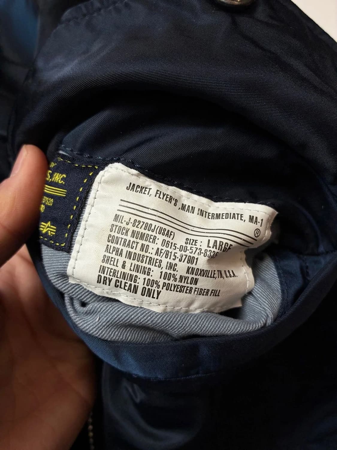 알파인더스트리Alpha Industries MA-1플라이트재킷PN8814 상품이미지9