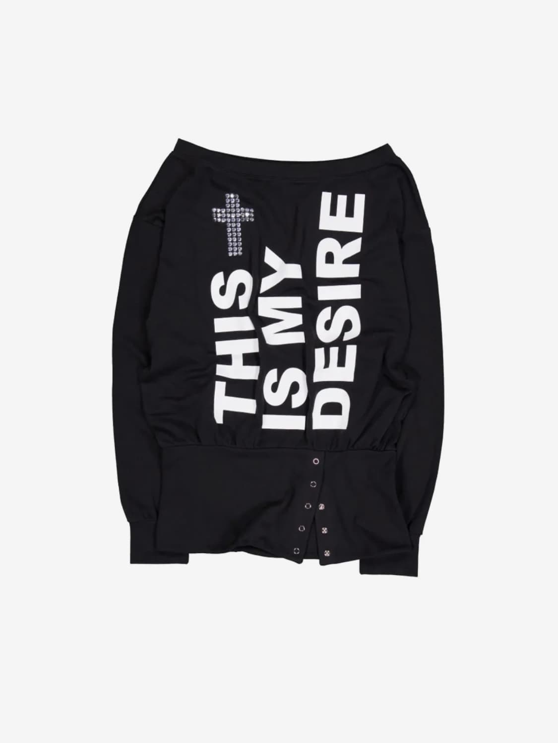 셋업이엑스이 bold lettering loose top black  상품이미지2