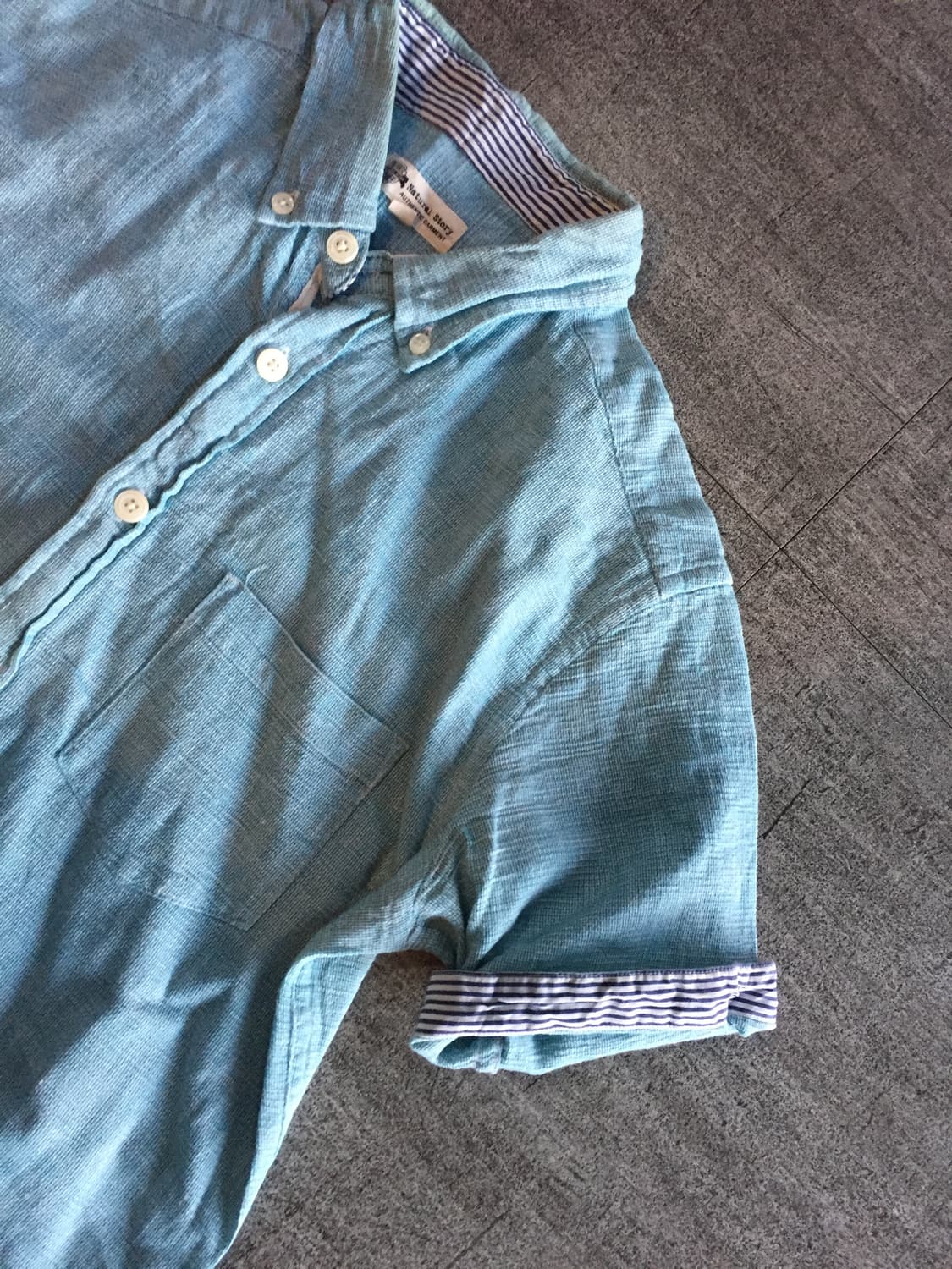 일본 Naturalstory 올드스쿨아메카지 시골너드남 레이어드반팔셔츠 상품이미지3