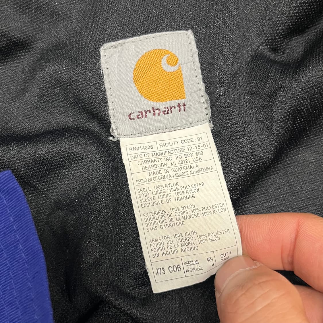 00s Carhartt FFA 블루종 자켓 (105) 상품이미지6