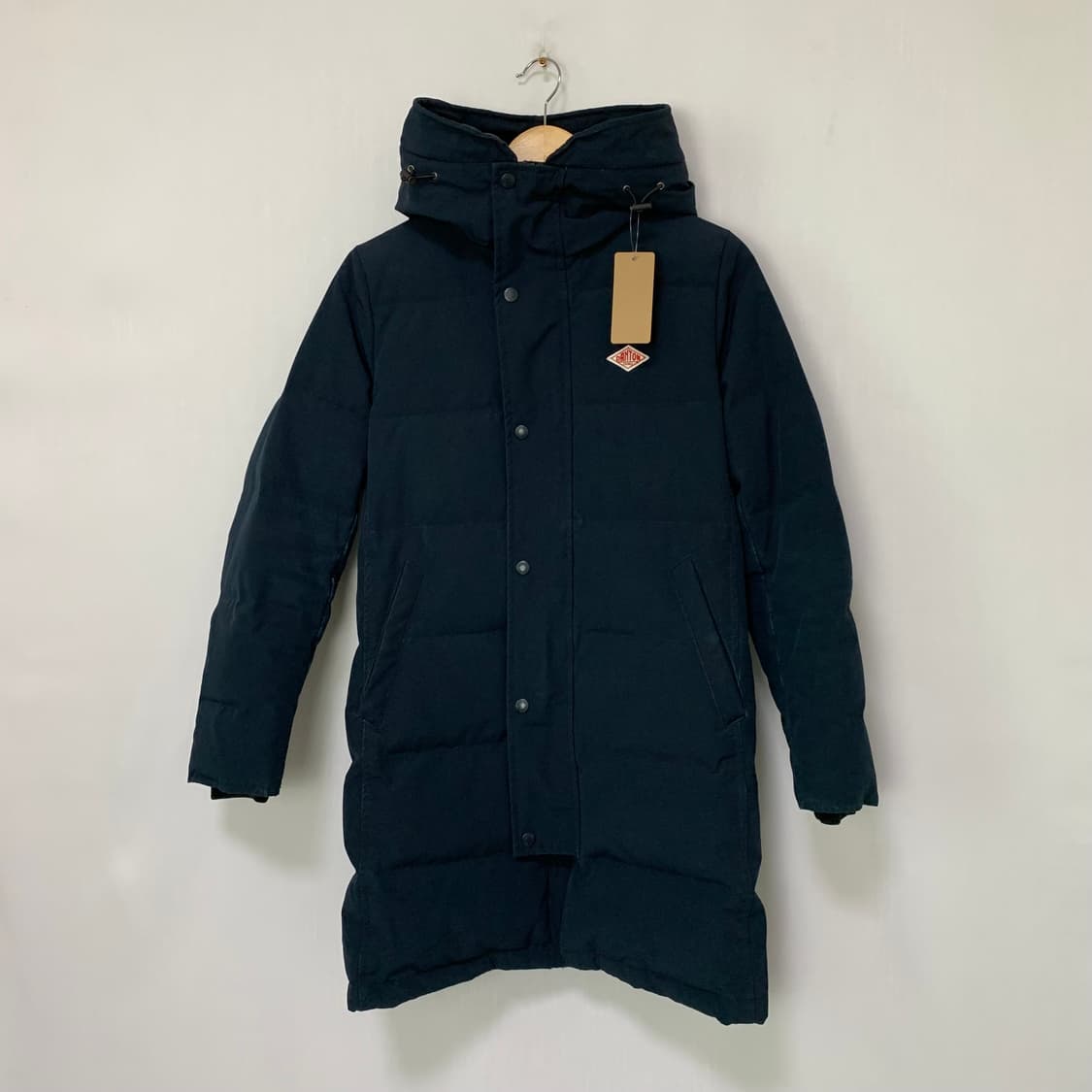 DANTON 단톤 후드 롱 패딩 네이비 36 여성 점퍼 상품이미지1