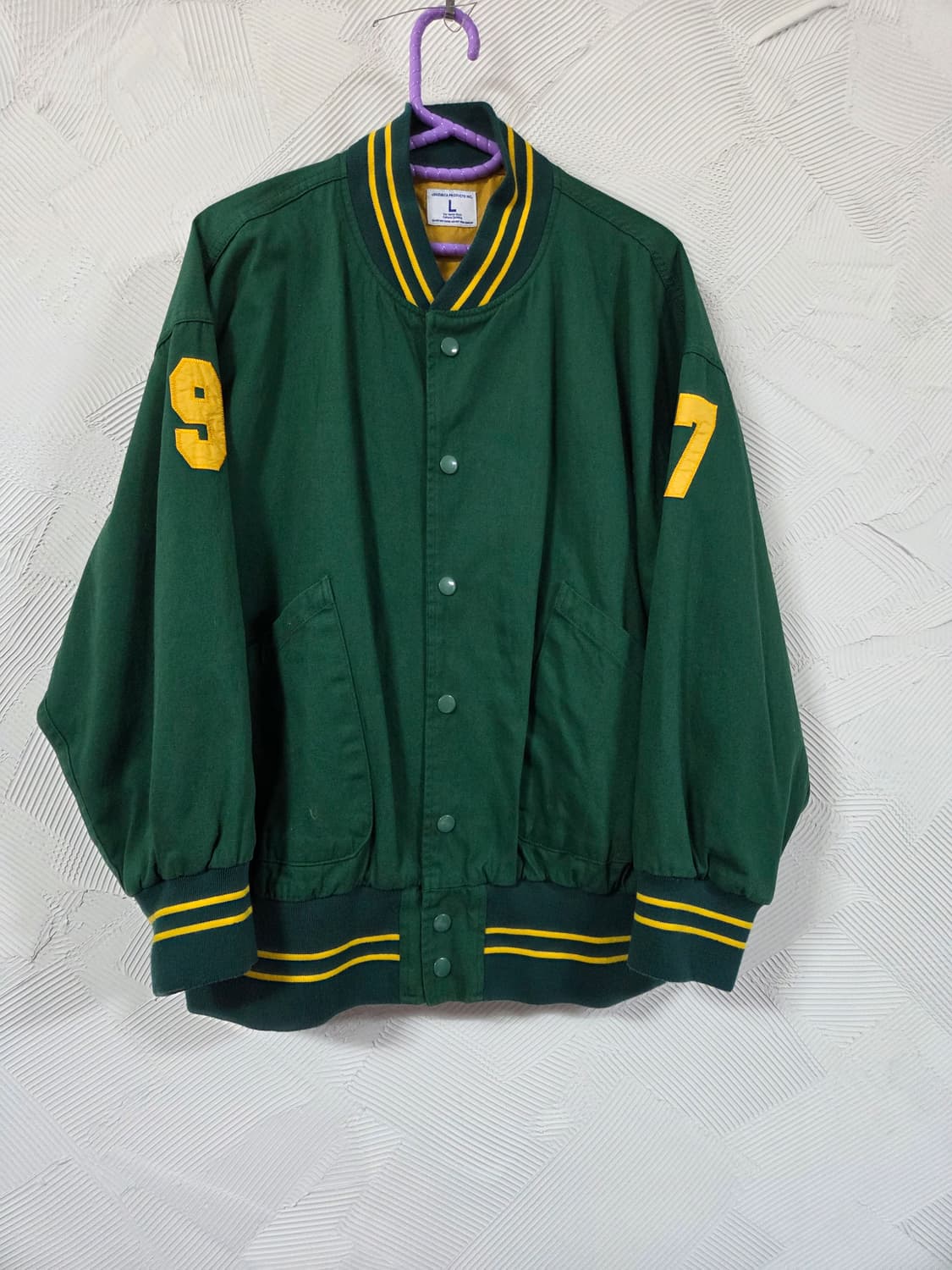 롱바케(Longvaca)의 마스터 딥 그린 바시티 자켓 상품이미지1