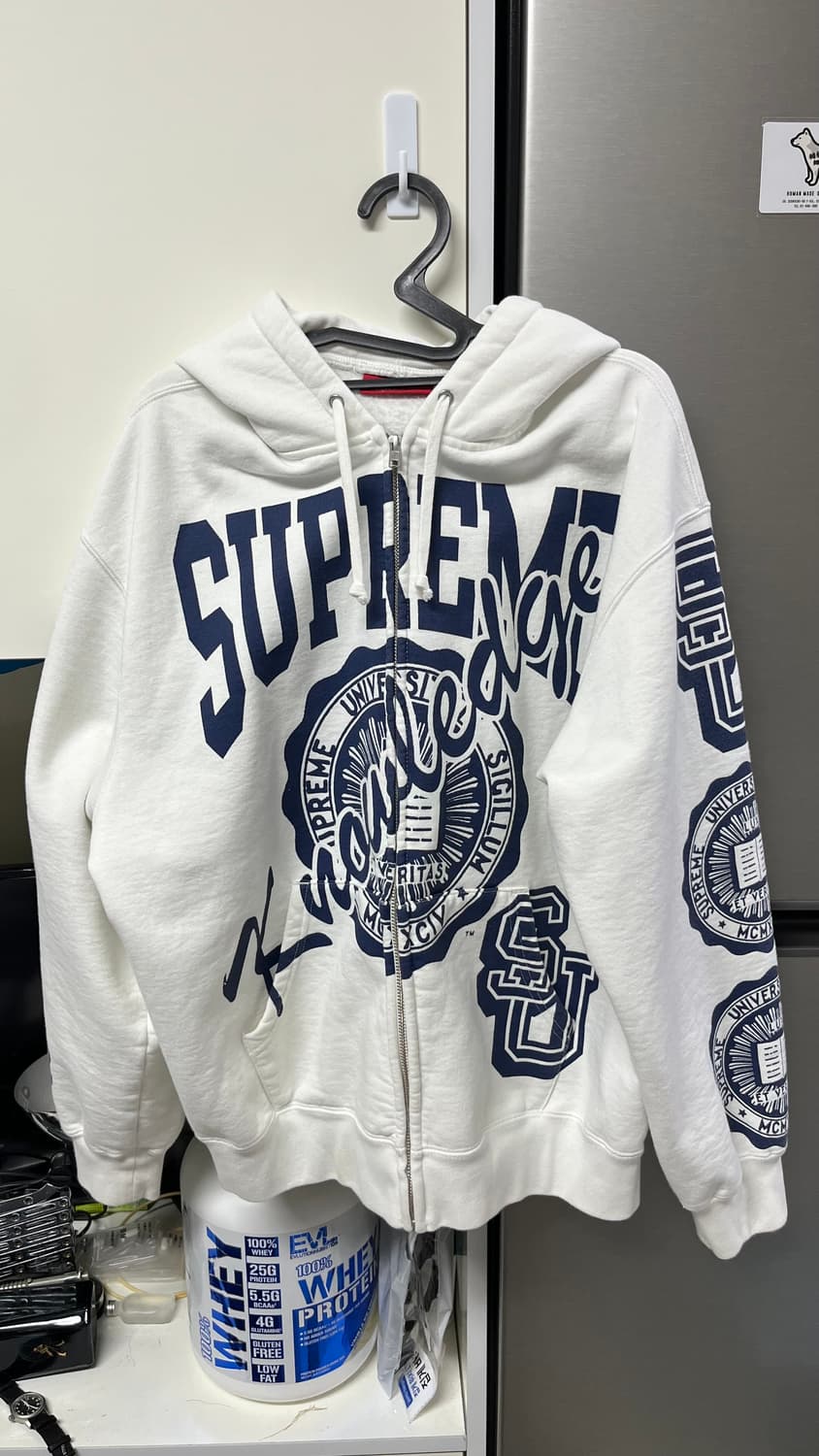 슈프림 널리지 레인즈 후드집업 화이트 상품이미지1