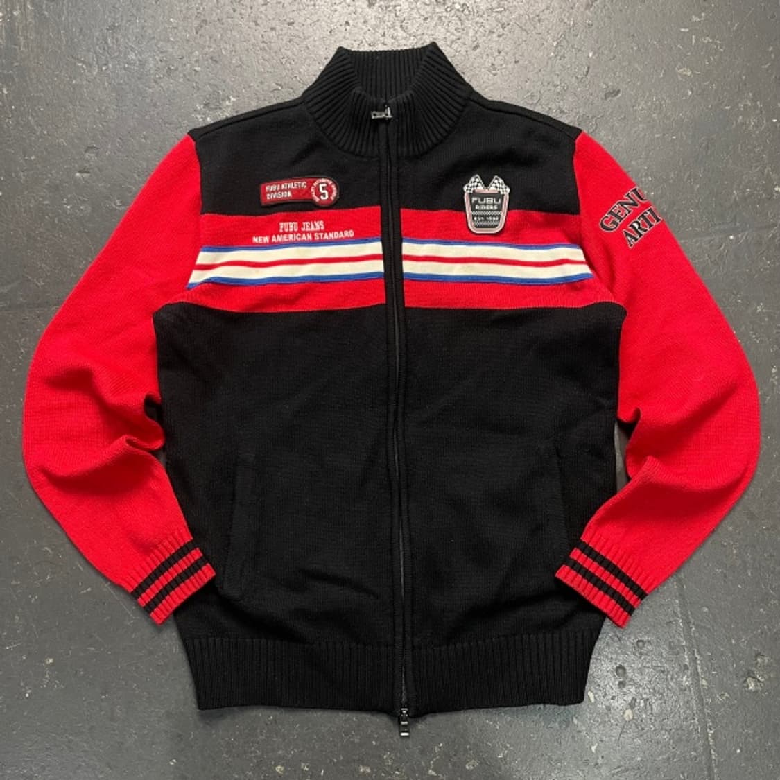 100 후부 레이싱 니트 집업  상품이미지1