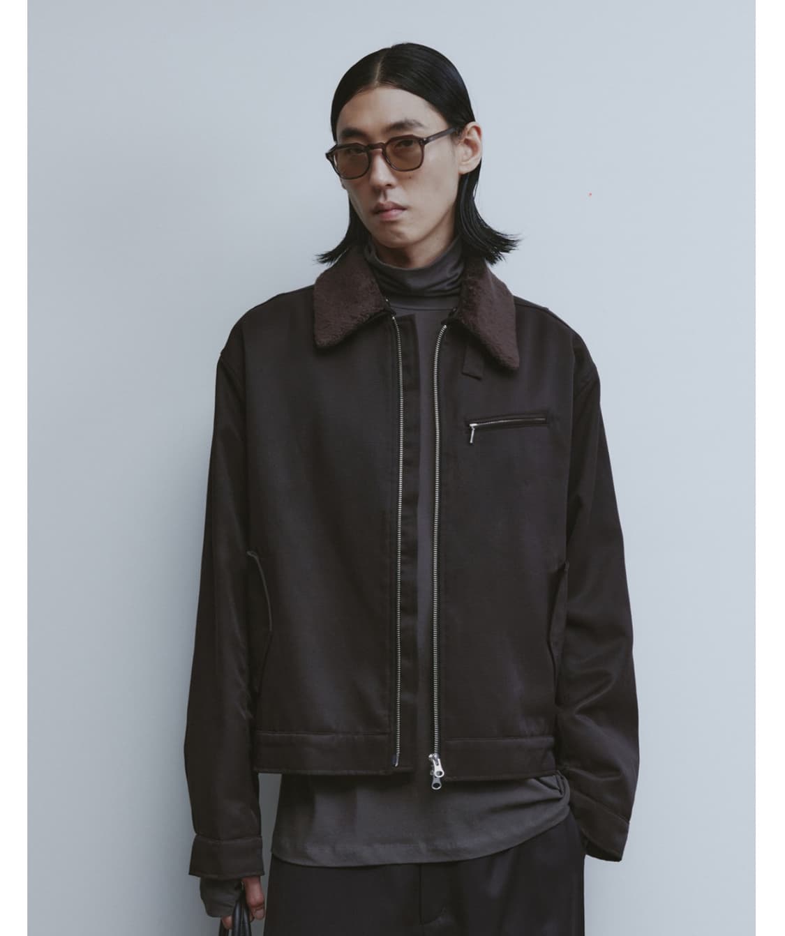 L) 24fw 유스 폭스 셔링 카라 블루종 상품이미지1